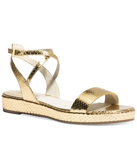 michael kors ladies gold sandals